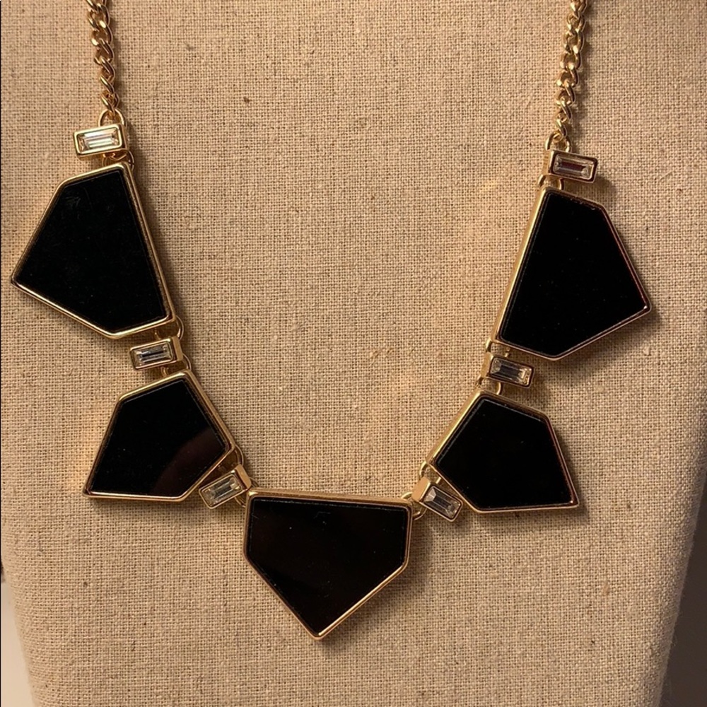 Express Black & Gold Geometric Necklace